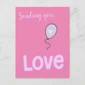 Senden Sie Ihre Liebe - Niedlicher Ballon Postkarte (Vorderseite)