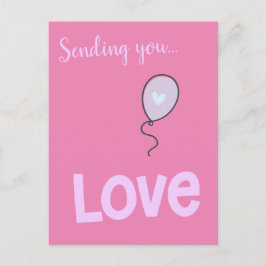 Senden Sie Ihre Liebe - Niedlicher Ballon Postkarte
