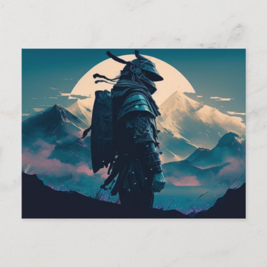 Senden Sie Ihre Nachricht mit Samurai Postkarten (Vorderseite)