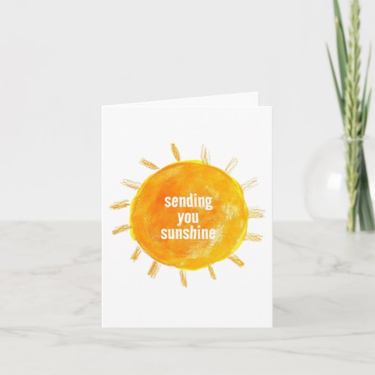 Senden Sie Ihre Sunshine Illustration Note Card Dankeskarte (Vorderseite)