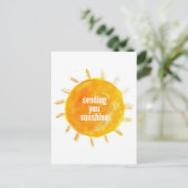 Senden Sie Ihre Sunshine Illustration Postkarte (Stehend Vorderseite)