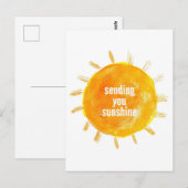Senden Sie Ihre Sunshine Illustration Postkarte (Vorne/Hinten)