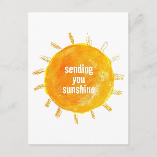 Senden Sie Ihre Sunshine Illustration Postkarte (Vorderseite)