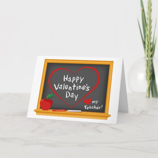 Senden Sie Ihre Valentinstag Lehrer Grüße Dankeskarte (Vorderseite)