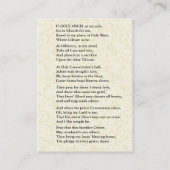 Senden Sie Ihren Schutzengel an die Massenkarte Visitenkarte (Rückseite)