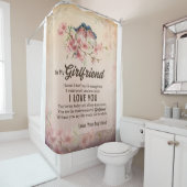 Senden Sie Liebe an meine Freundin, von Ihrem Freu Duschvorhang (Beispiel)