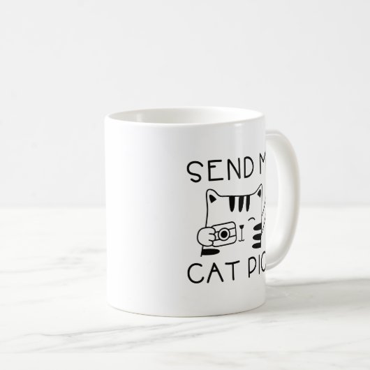 Senden Sie mir Cat Pics Kaffeetasse (VorderseiteRechts)