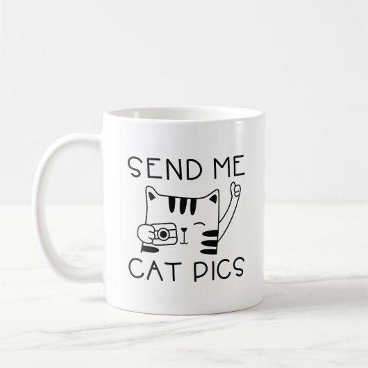 Senden Sie mir Cat Pics Kaffeetasse (Links)