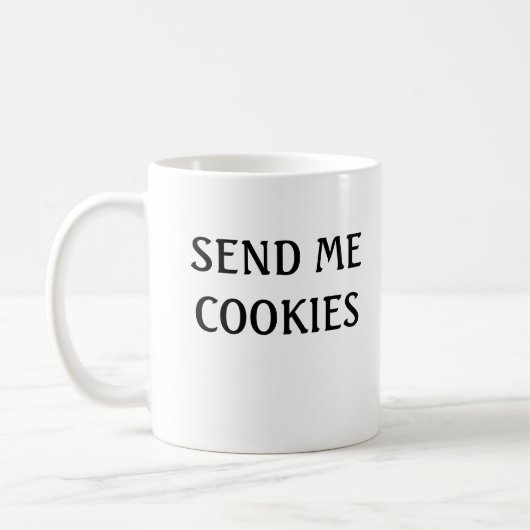 Senden Sie mir Cookies Kaffeetasse (Links)