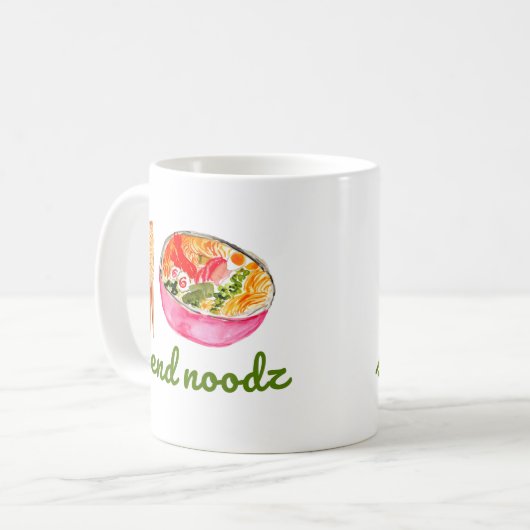 Senden Sie Noodz Kaffeetasse (Vorderseite Links)