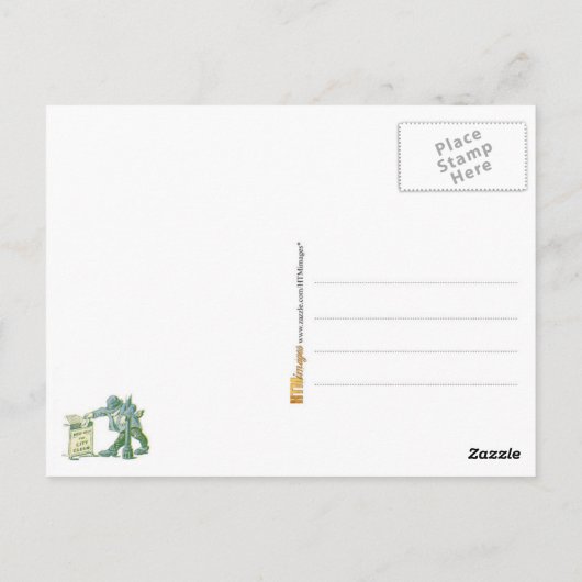 Senden Sie uns eine Post - oder nicht! Postkarte (Rückseite)