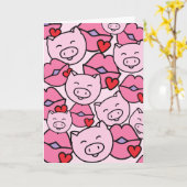 Senden Sie uns Hogs und Kisses Karte (Gelbe Blume)