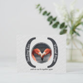 SENDEN SIE VIRTUELLE HUGS Foto Template GRAY Postkarte (Stehend Vorderseite)