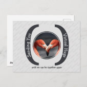 SENDEN SIE VIRTUELLE HUGS Foto Template GRAY Postkarte (Vorne/Hinten)