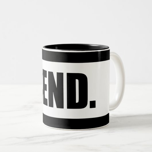 Senden Sie Zweifarbige Tasse (VorderseiteRechts)