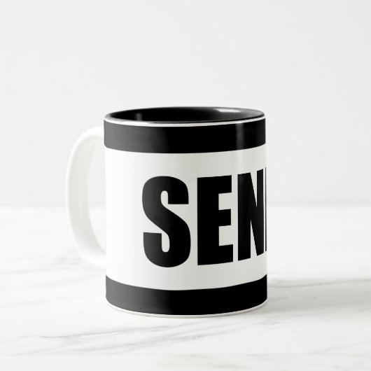 Senden Sie Zweifarbige Tasse (Vorderseite Links)