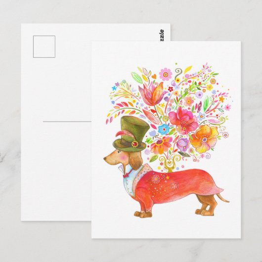 Senden von Blume Postkarte (Vorne/Hinten)