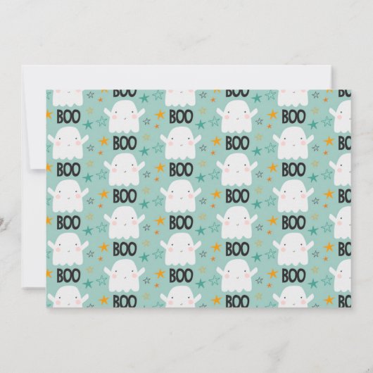 "Senden von Boos" benutzerdefiniertes Halloween-Fo Karte (Rückseite)