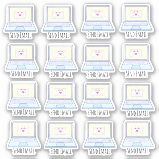 Senden von E-Mail-Laptop Aufkleber (Vorderseite)