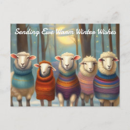 Senden von Ewe Warm Winter Wünsche Postkarte