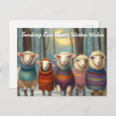 Senden von Ewe Warm Winter Wünsche Postkarte (Vorne/Hinten)