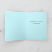 Senden von Hugs Blue Heart Hübsche florale Inspiri Karte (Innenseite)