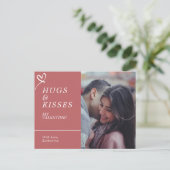 Senden von Hugs & Kisses mit benutzerdefinierten F Postkarte (Stehend Vorderseite)