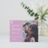 Senden von Hugs & Kisses mit benutzerdefinierten F Postkarte (Stehend Vorderseite)