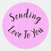 Senden von Liebe an Sie Runder Aufkleber (Vorderseite)