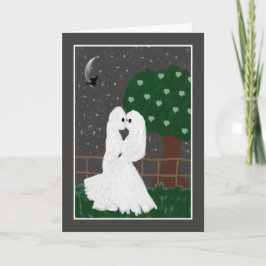 Senden von Liebe auf Halloween Card Ghosts Kissing Karte