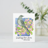 Senden von Liebe aus dem Staat Arkansas Postkarte (Stehend Vorderseite)