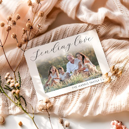 Senden von Liebe Foto Valentinstag Feiertagskarte