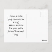 Senden von Liebe mit einer Niedlichen Liebe Mops P Postkarte (Rückseite)