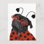 Senden von Liebe mit einer Niedlichen Liebe Mops P Postkarte (Vorderseite)