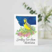 Senden von Liebe Montana Bitterroot-Wildblume Postkarte (Stehend Vorderseite)