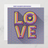 Senden von Liebe Note Card in Periwinkle Mitteilungskarte (Vorne/Hinten)