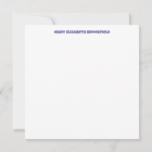 Senden von Liebe Note Card in Periwinkle Mitteilungskarte (Rückseite)