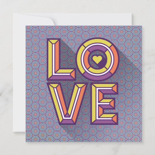 Senden von Liebe Note Card in Periwinkle Mitteilungskarte (Vorderseite)