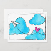 Senden von Liebe Postkarte (Vorne/Hinten)