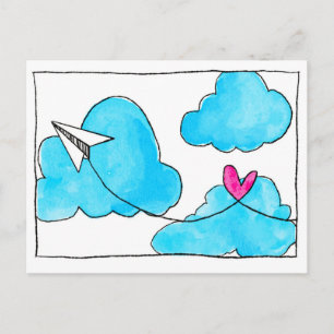 Senden von Liebe Postkarte