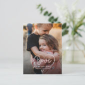 Senden von Liebe Script Niedlich Foto Valentinstag Postkarte (Stehend Vorderseite)