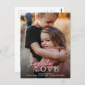 Senden von Liebe Script Niedlich Foto Valentinstag Postkarte (Vorne/Hinten)