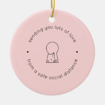 Senden von Liebe soziale Entfernung Rosa Niedliche