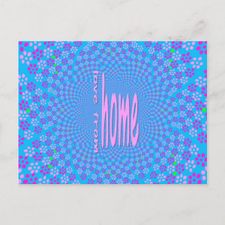 Senden von Liebe von Zuhause Postkarte