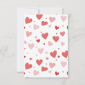 Senden von Liebe Winged Envelope und Rose Valentin Mitteilungskarte (Rückseite)