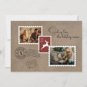 Senden von Liebe zwei Foto Feiertagskarte (Vorderseite)