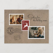 Senden von Liebe zwei Foto Feiertagspostkarte (Vorderseite)