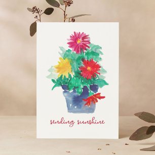 Senden von Original-Kunst Gerbera-Margerite-Blume Karte