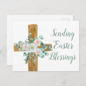 Senden von Ostersegnungen Postkarte (Vorne/Hinten)