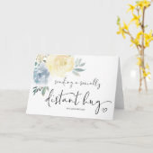 Senden von Schlägern Miss You Socially Distant Qua Karte (Gelbe Blume)